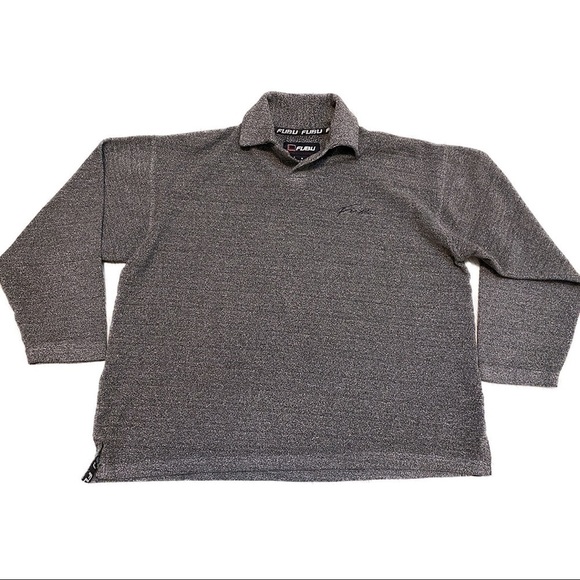 FUBU Vintage Fleece Collared Long Sleeve Streetwear Sweater - Mens Small - Picture 1 of 3